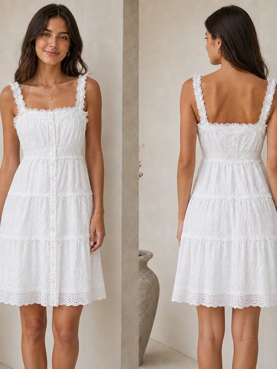 GAP Dresses & Skirts - GAP White Lace Midi Dress